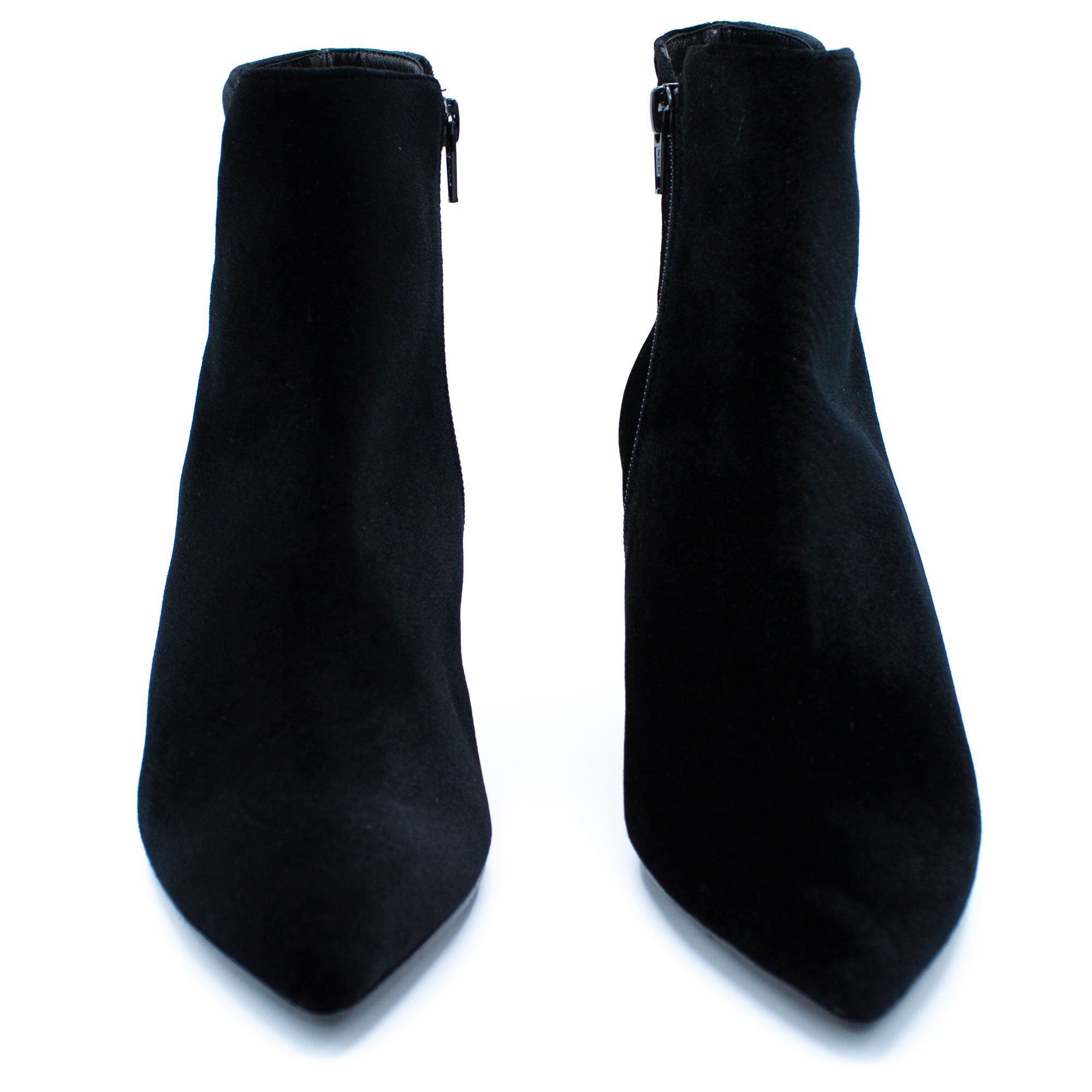 Stivaletto donna in velluto nero