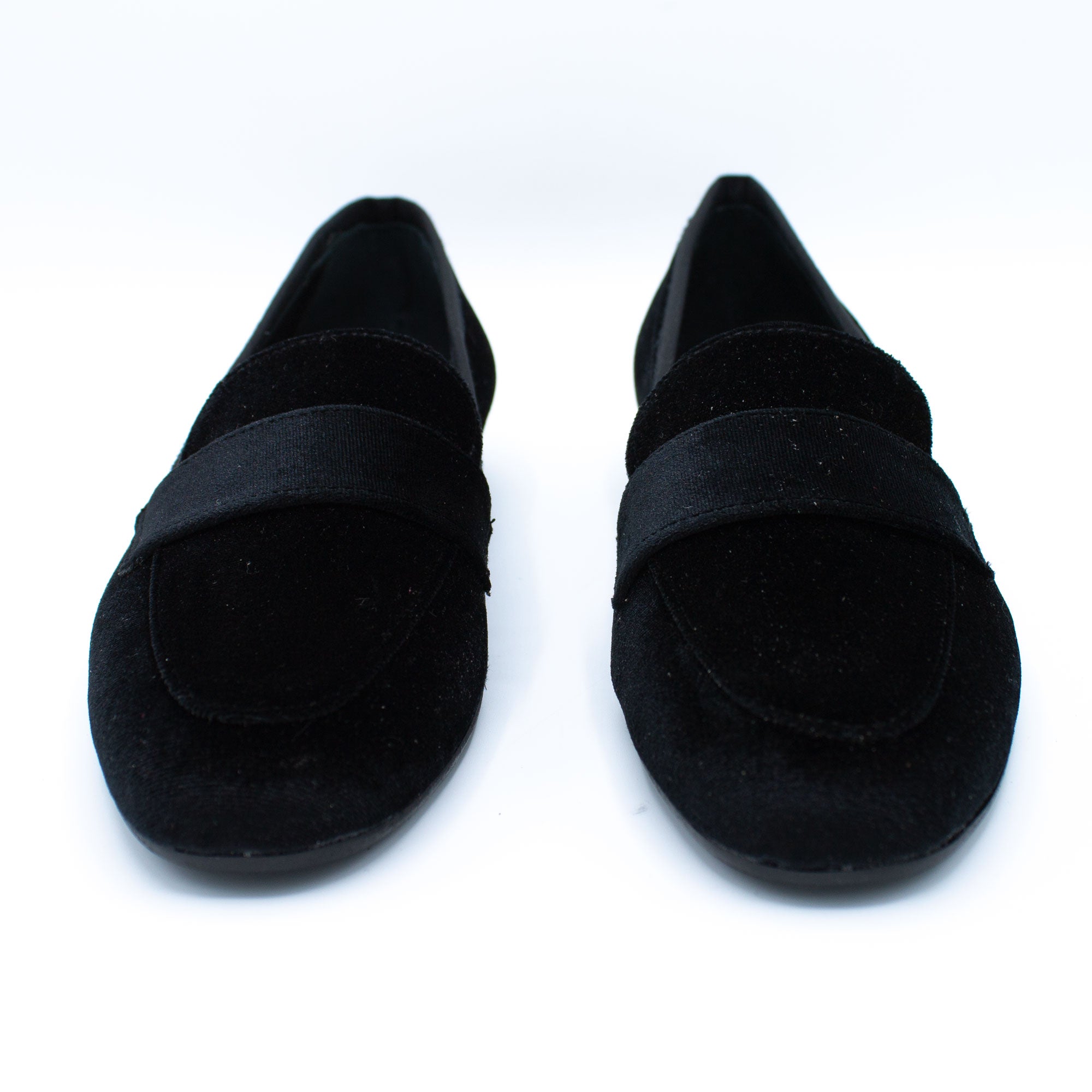 Mocassino donna in velluto nero