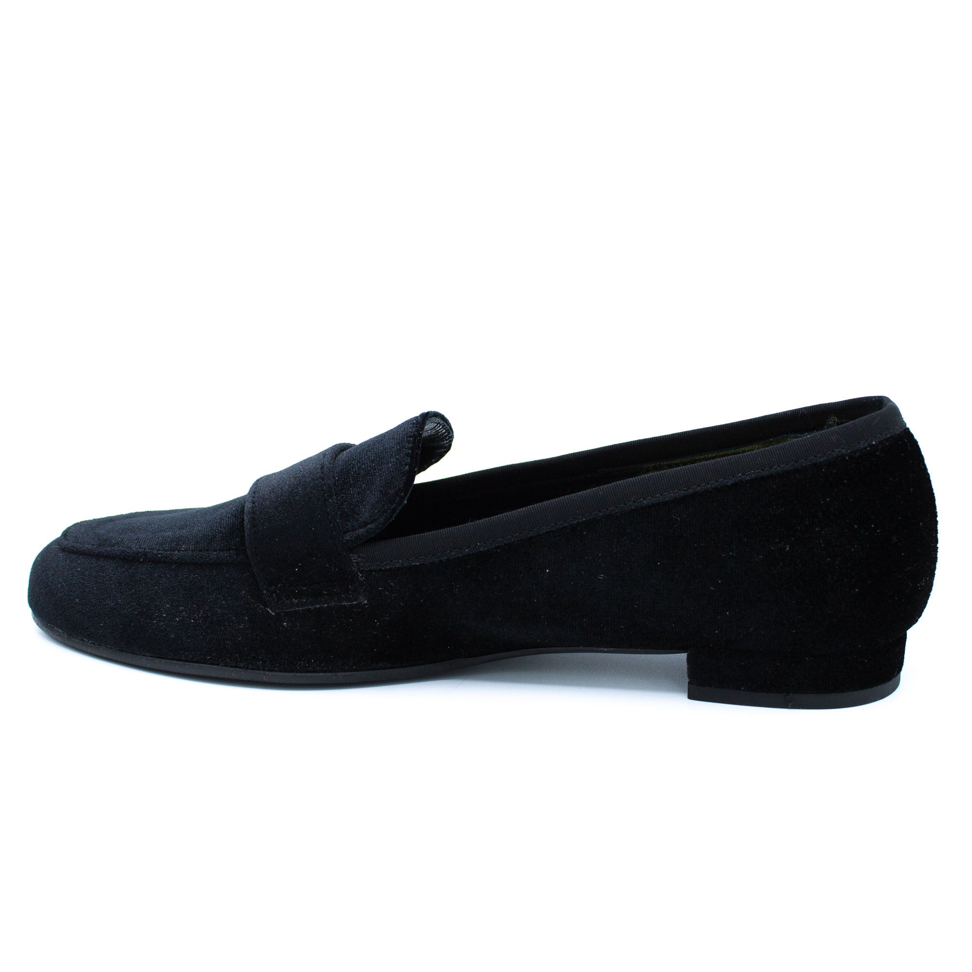 Mocassino donna in velluto nero