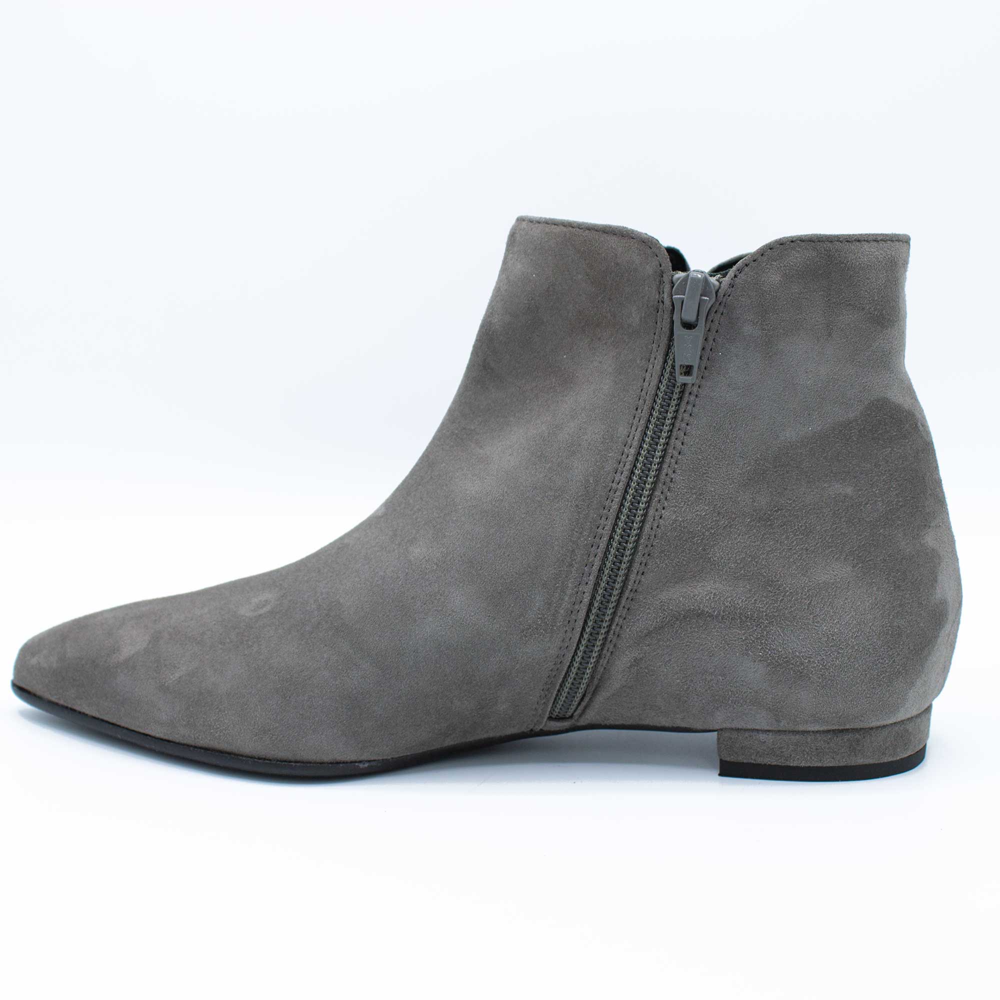 Stivaletto donna in camoscio color grigio