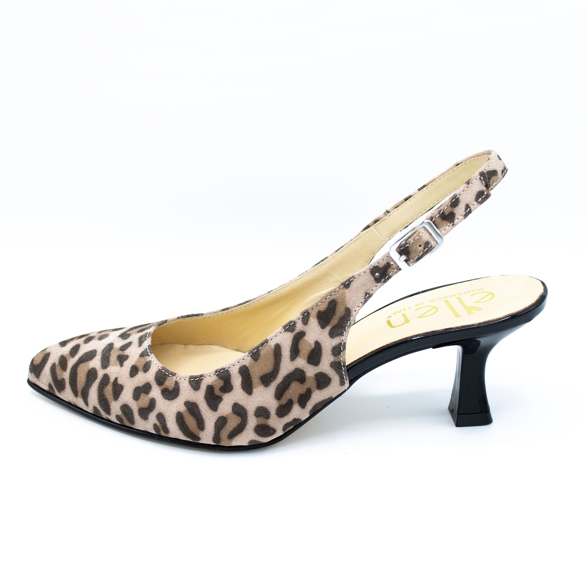 Slingback donna leopardo cipria