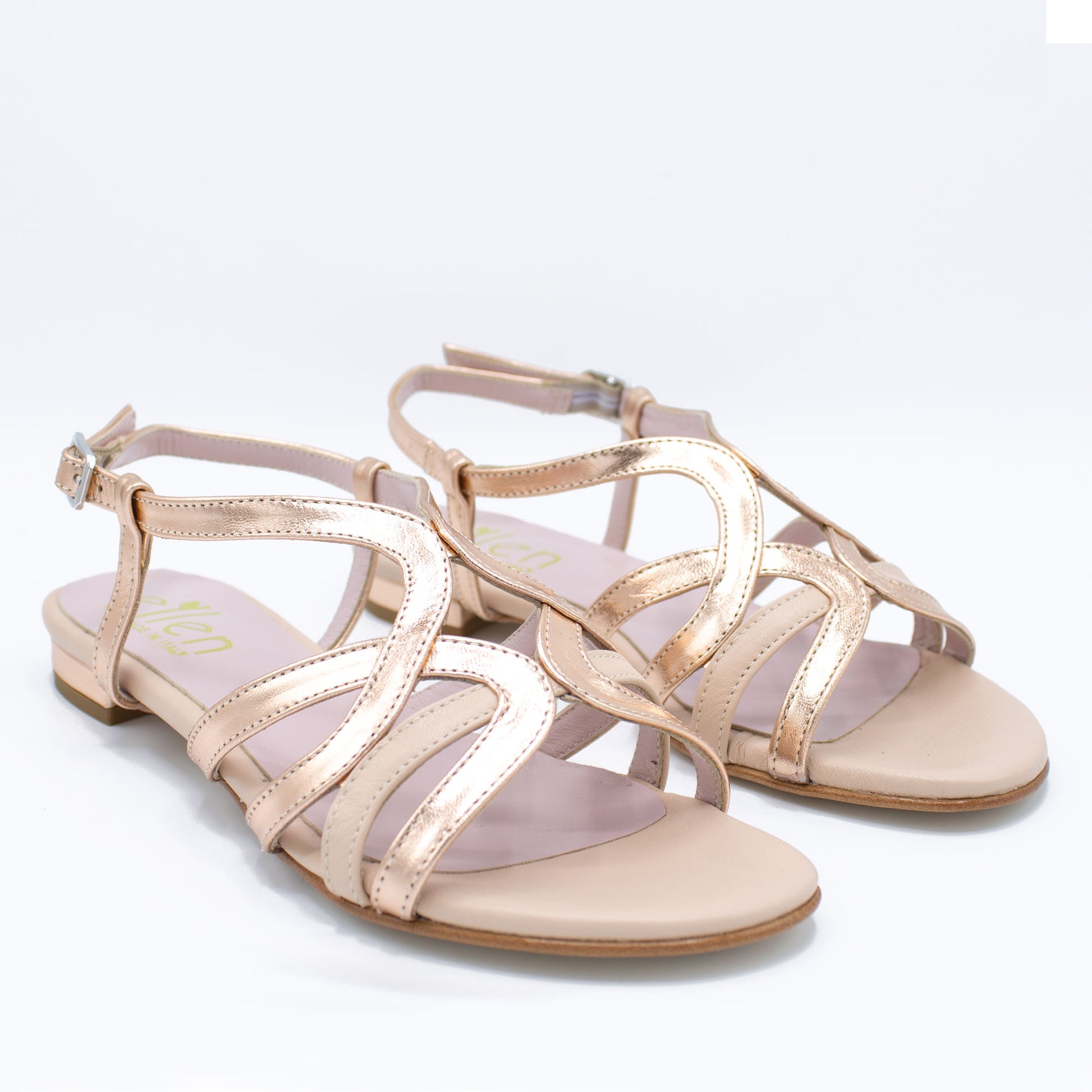 Sandalo donna in pelle nude
