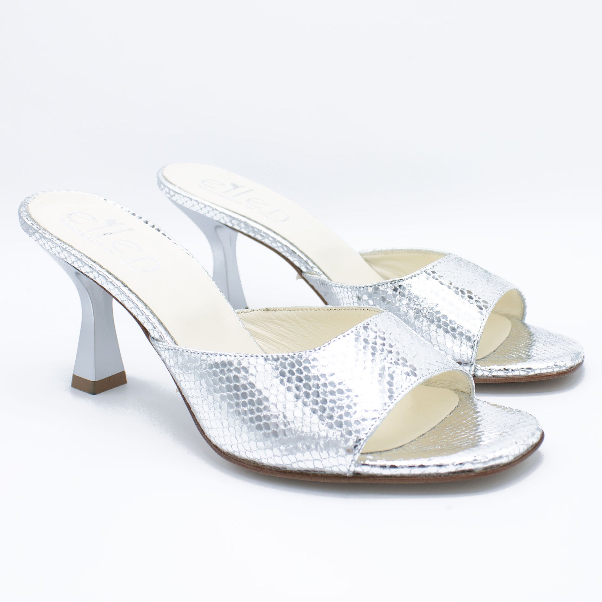 Mules donna argento