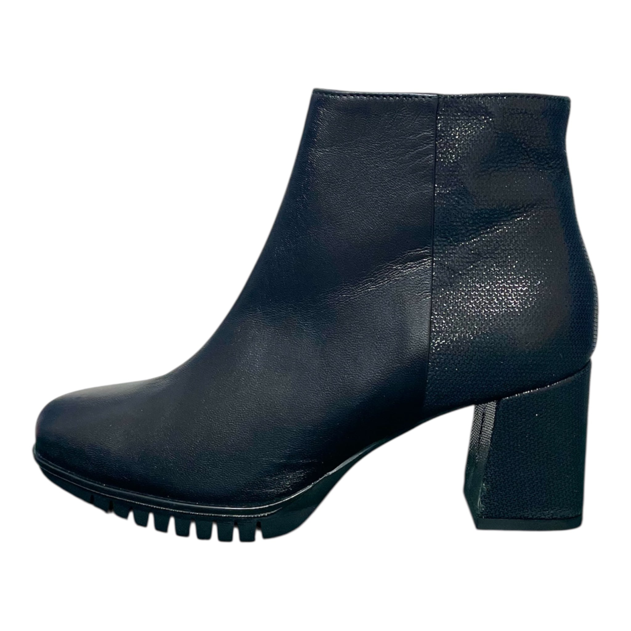 Stivaletto donna in pelle nero