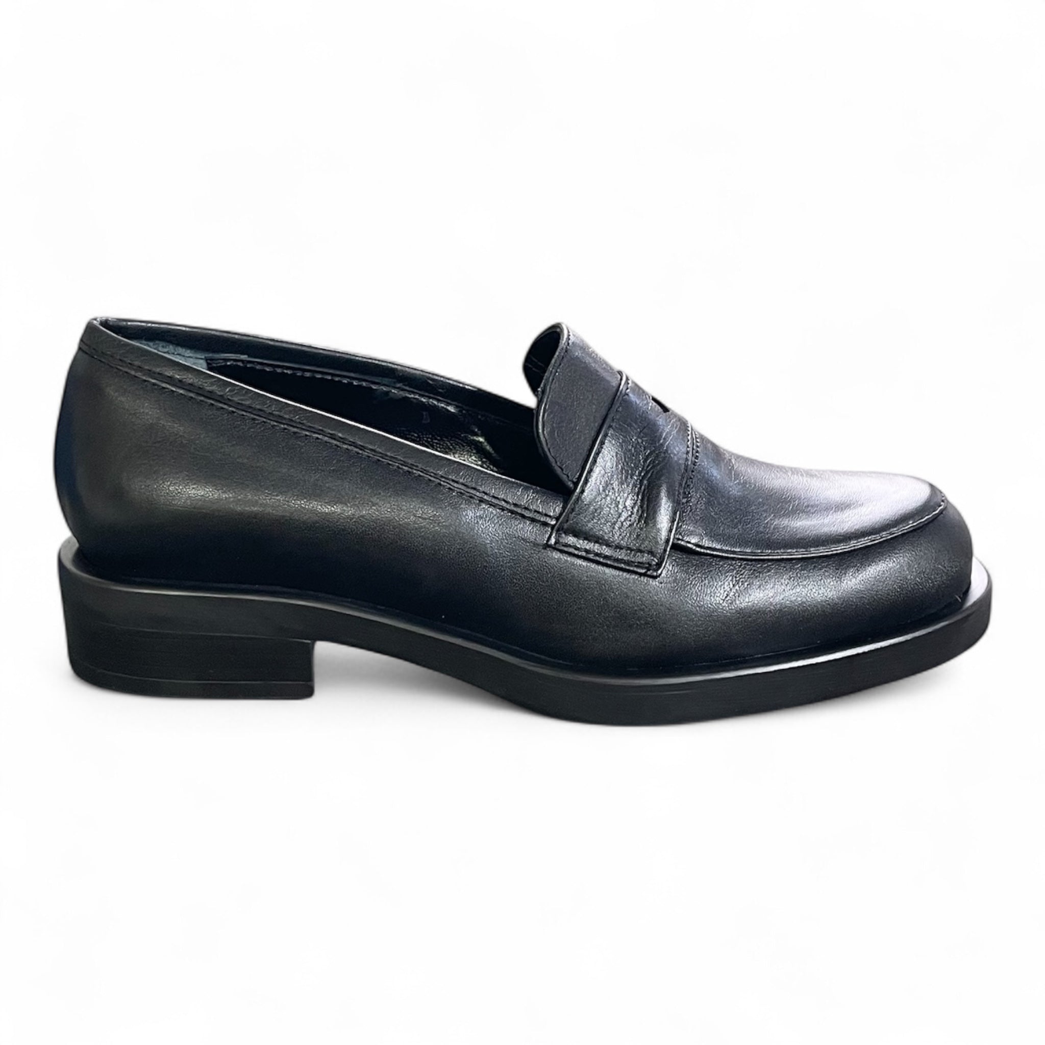 Mocassino donna in pelle nero