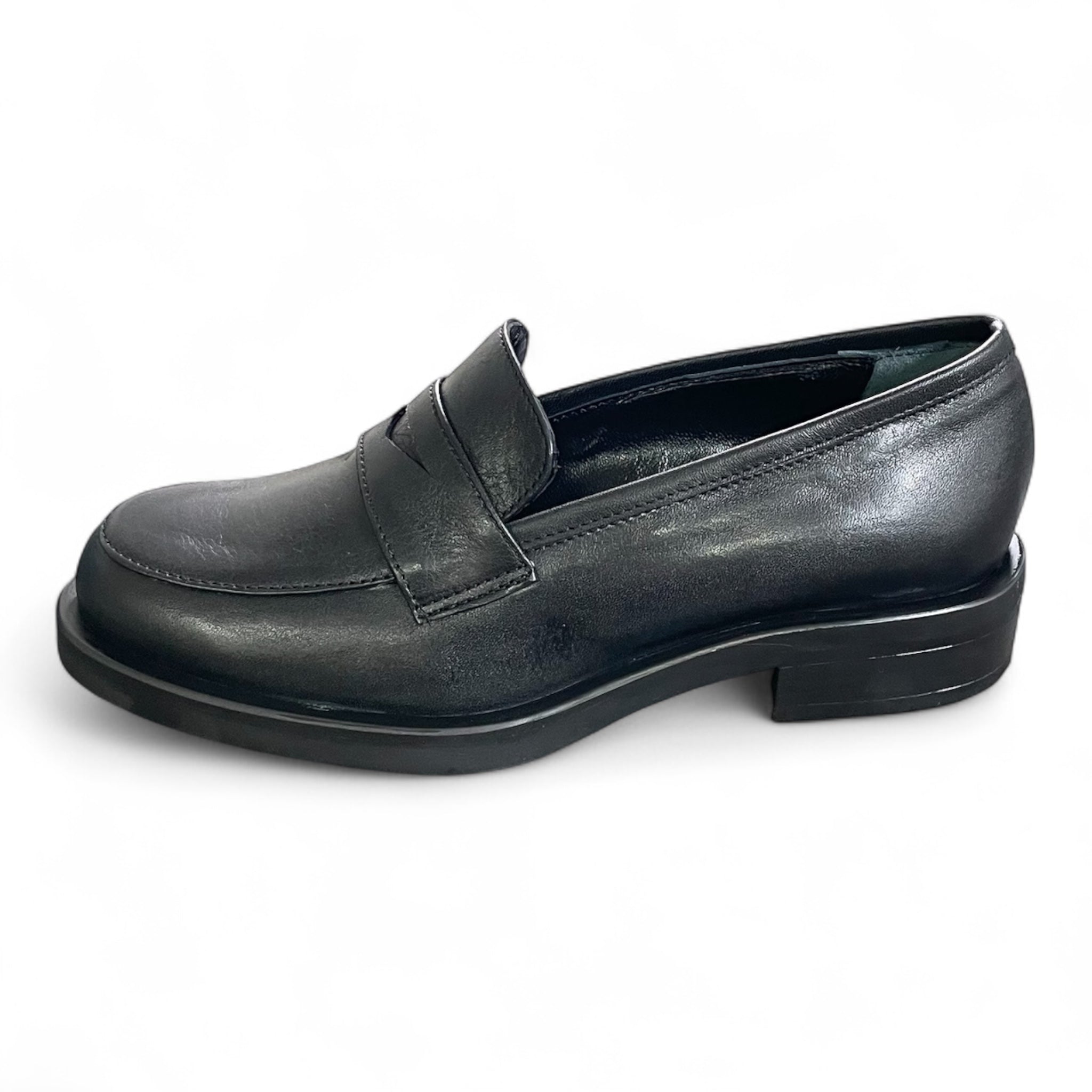 Mocassino donna in pelle nero