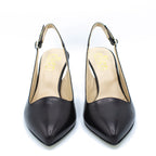 Slingback donna in pelle nero