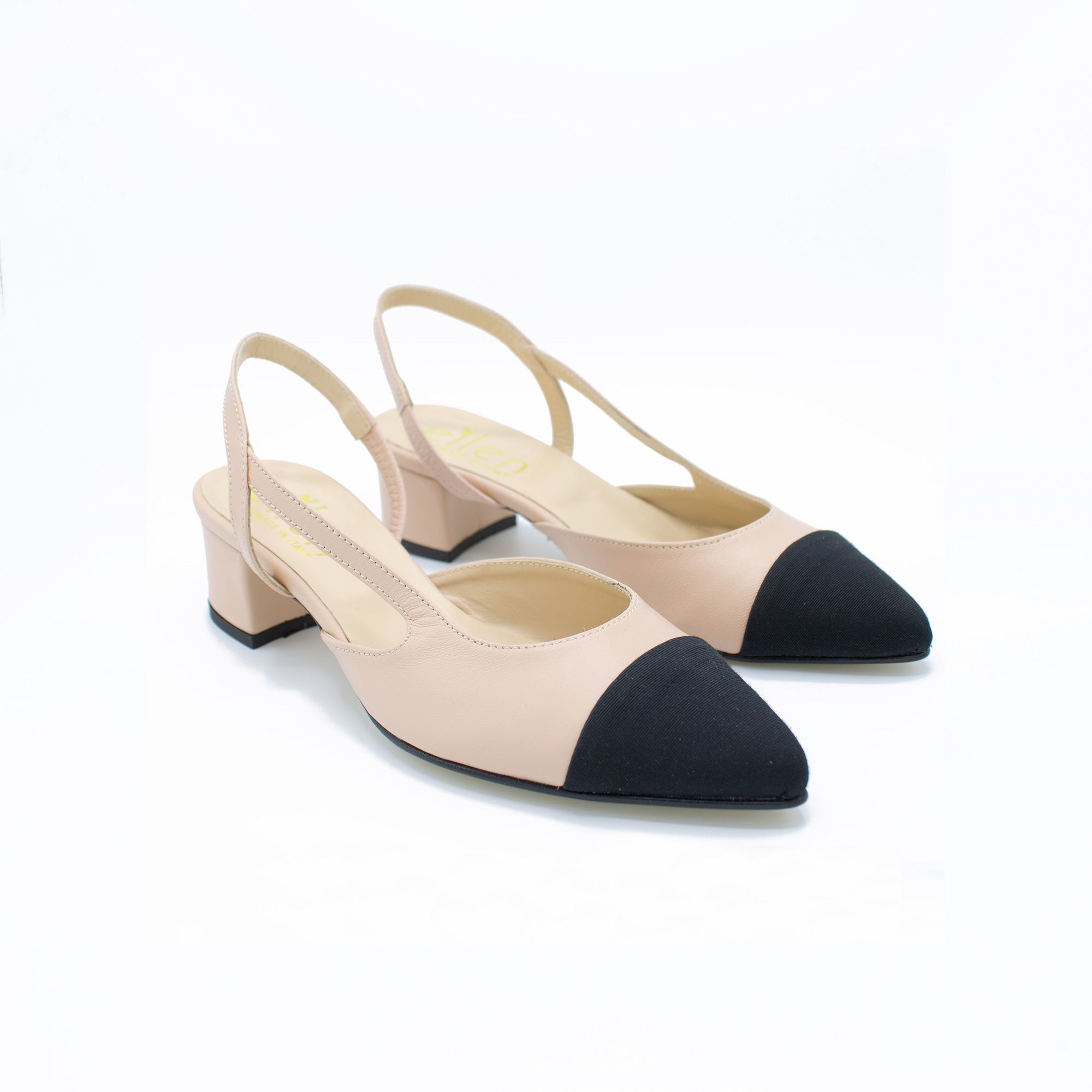 Slingback donna nude e nero