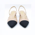 Slingback donna nude e nero
