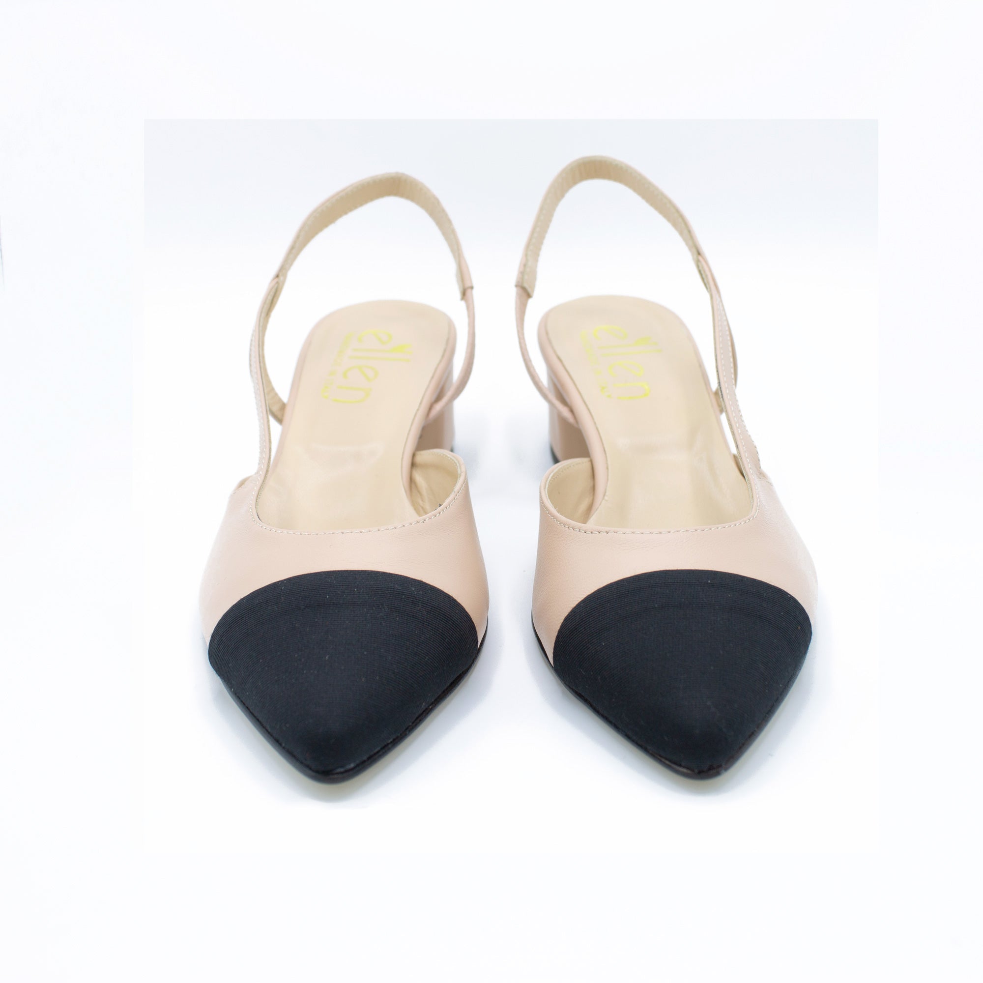 Slingback donna nude e nero