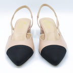 Slingback donna nude e nero