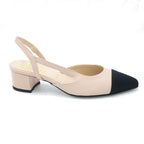Slingback donna nude e nero