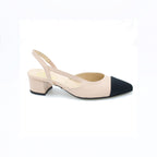 Slingback donna nude e nero