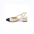 Slingback donna nude e nero