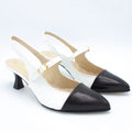 Slingback donna bianco e nero
