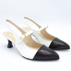 Slingback donna burro e nero