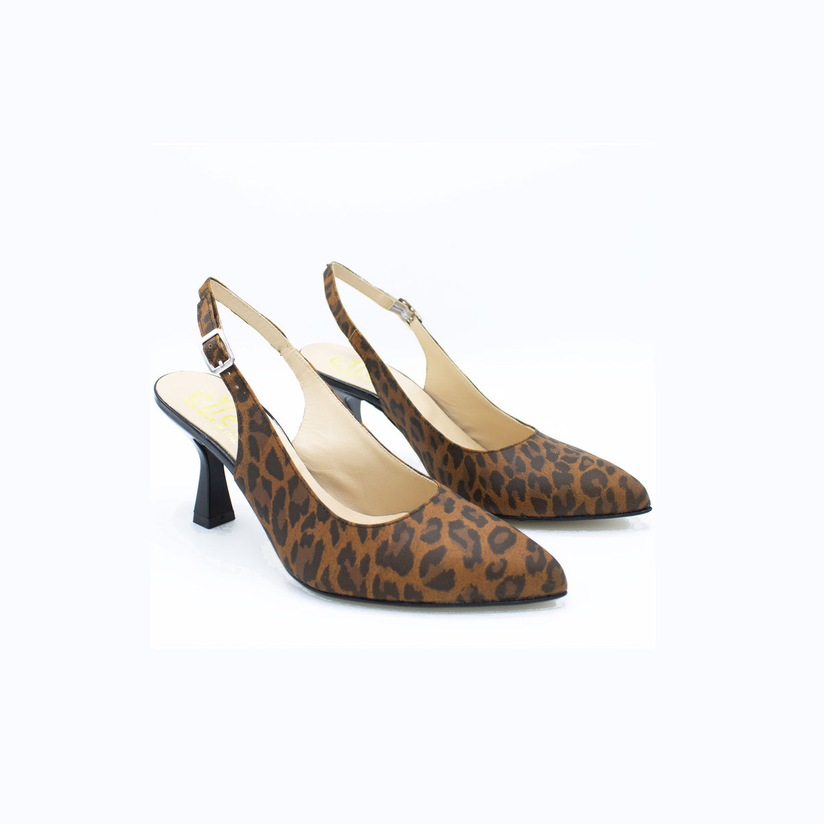 Slingback donna leopardo marrone