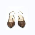 Slingback donna leopardo marrone