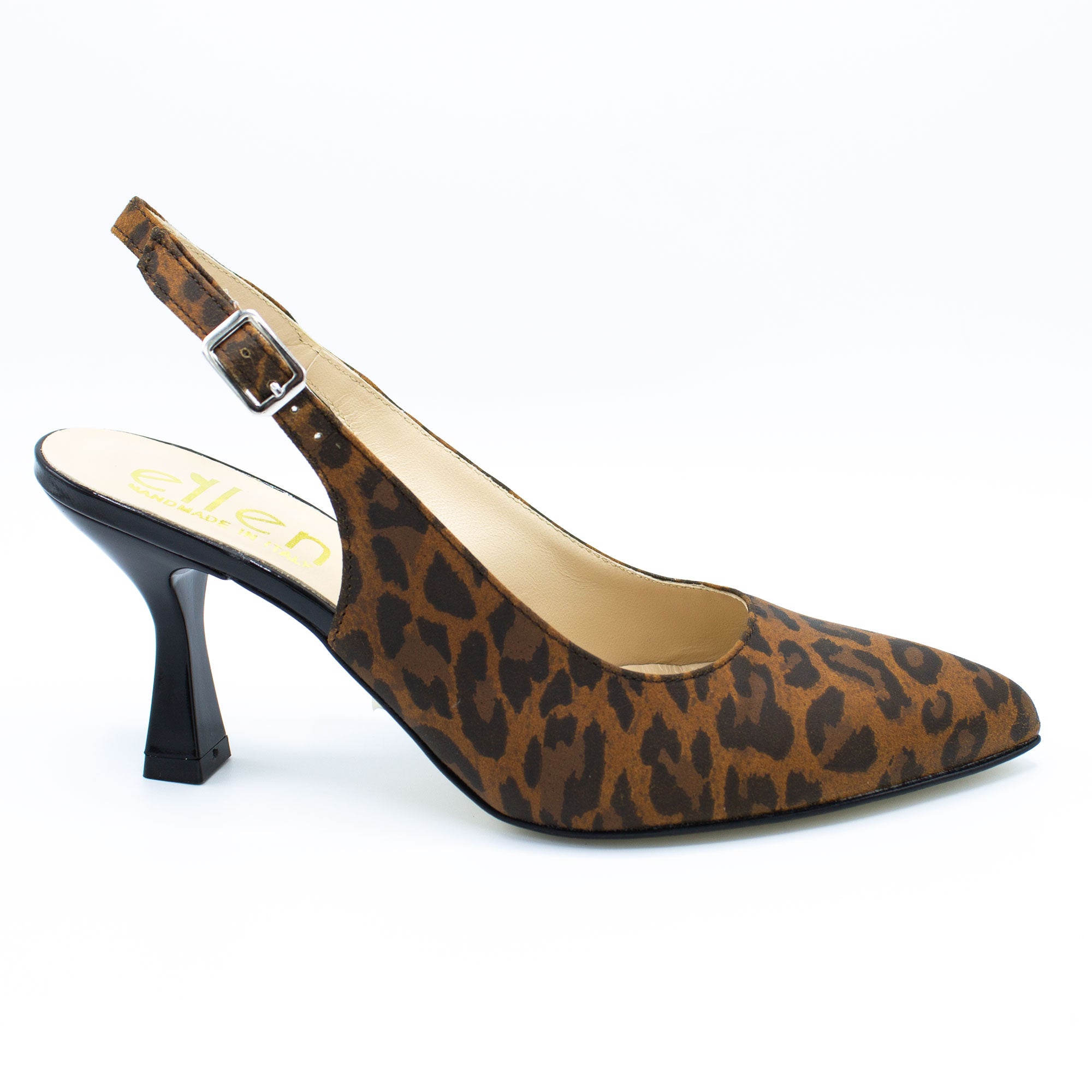 Slingback leopardo marrone