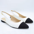 Slingback donna bianco e nero