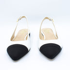 Slingback donna bianco e nero