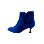 Stivaletto donna in velluto color bluette