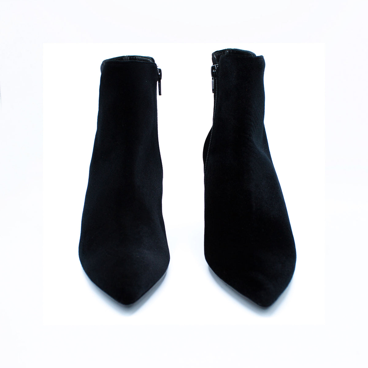 Stivaletto donna in velluto nero