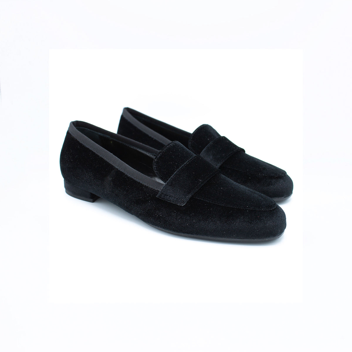 Mocassino donna in velluto nero