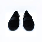 Mocassino donna in velluto nero