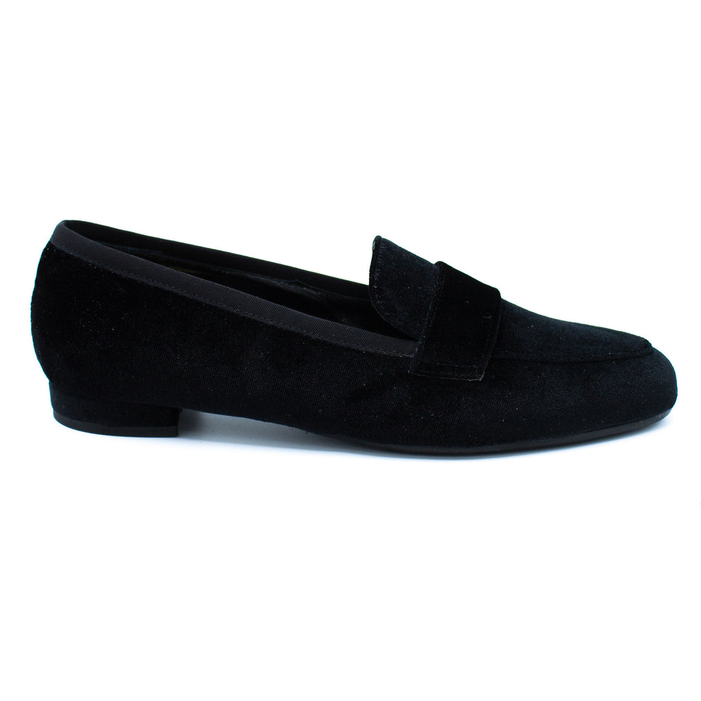 Mocassino donna in velluto nero