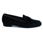 Mocassino donna in velluto nero