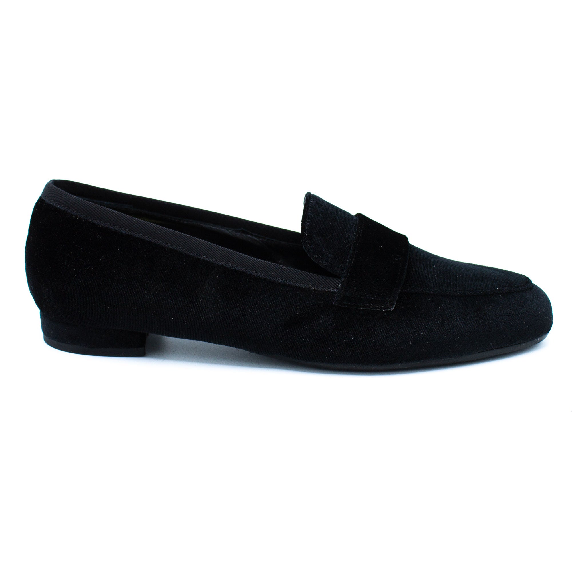 Mocassino donna in velluto nero