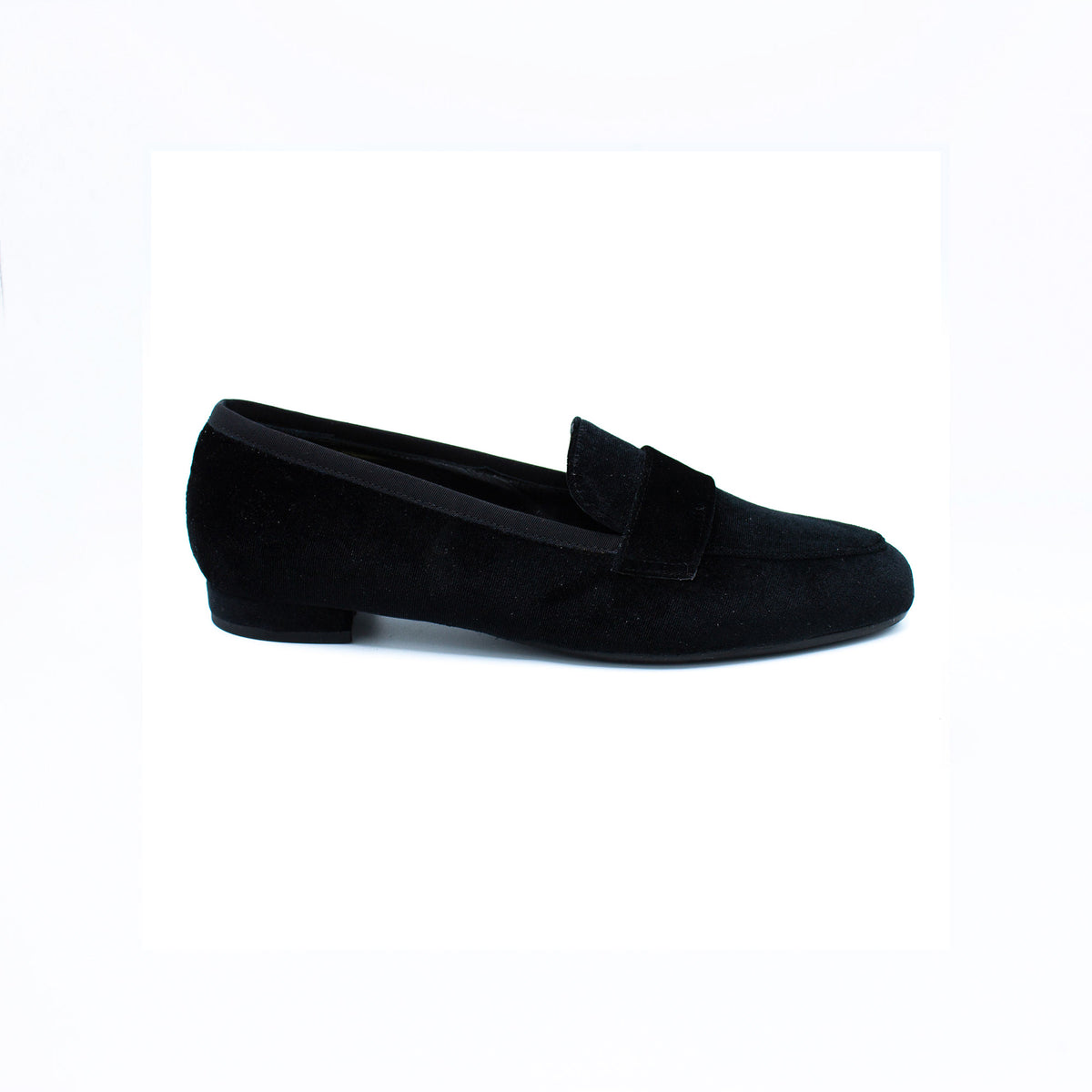 Mocassino donna in velluto nero