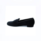 Mocassino donna in velluto nero