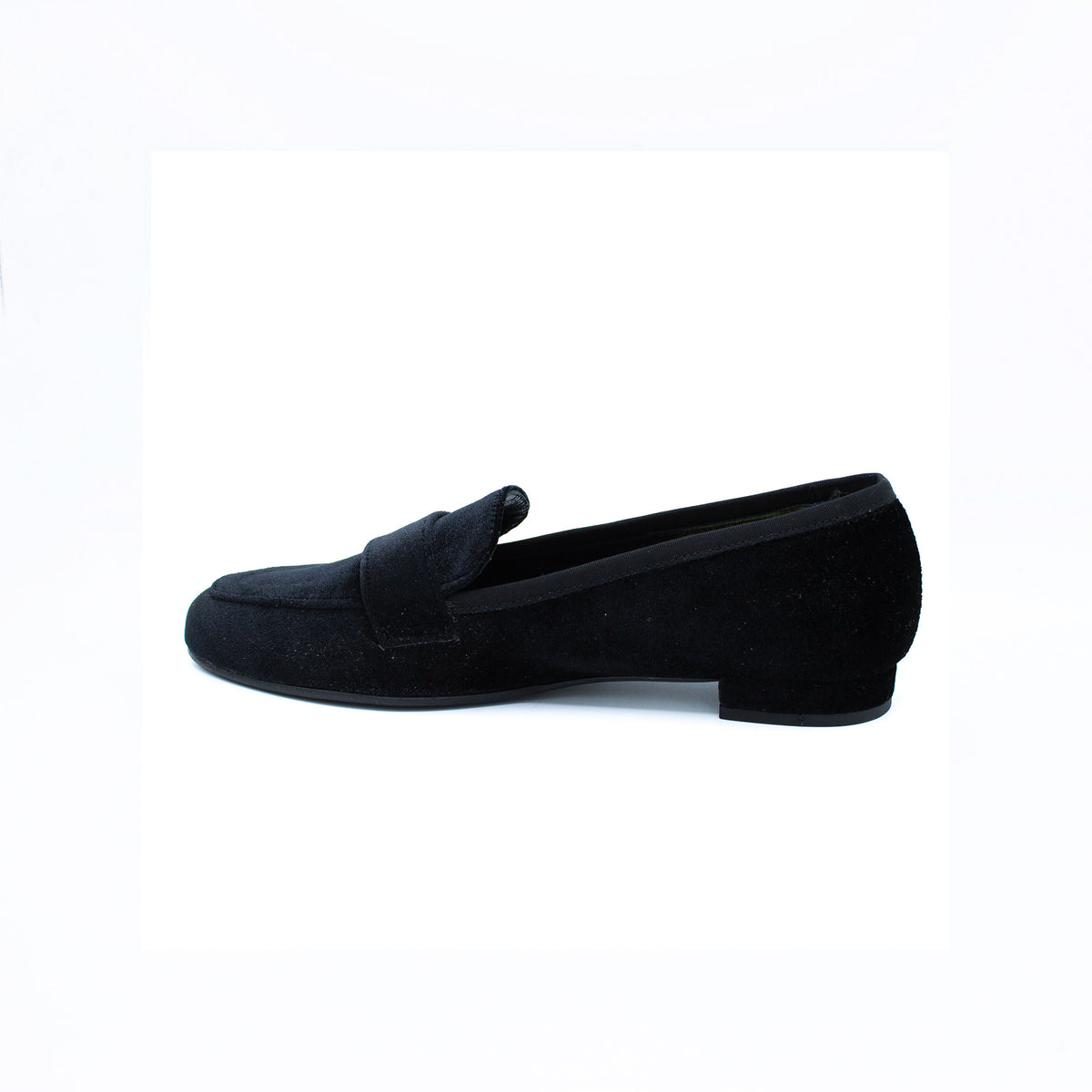Mocassino donna in velluto nero