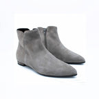 Stivaletto donna in camoscio grigio