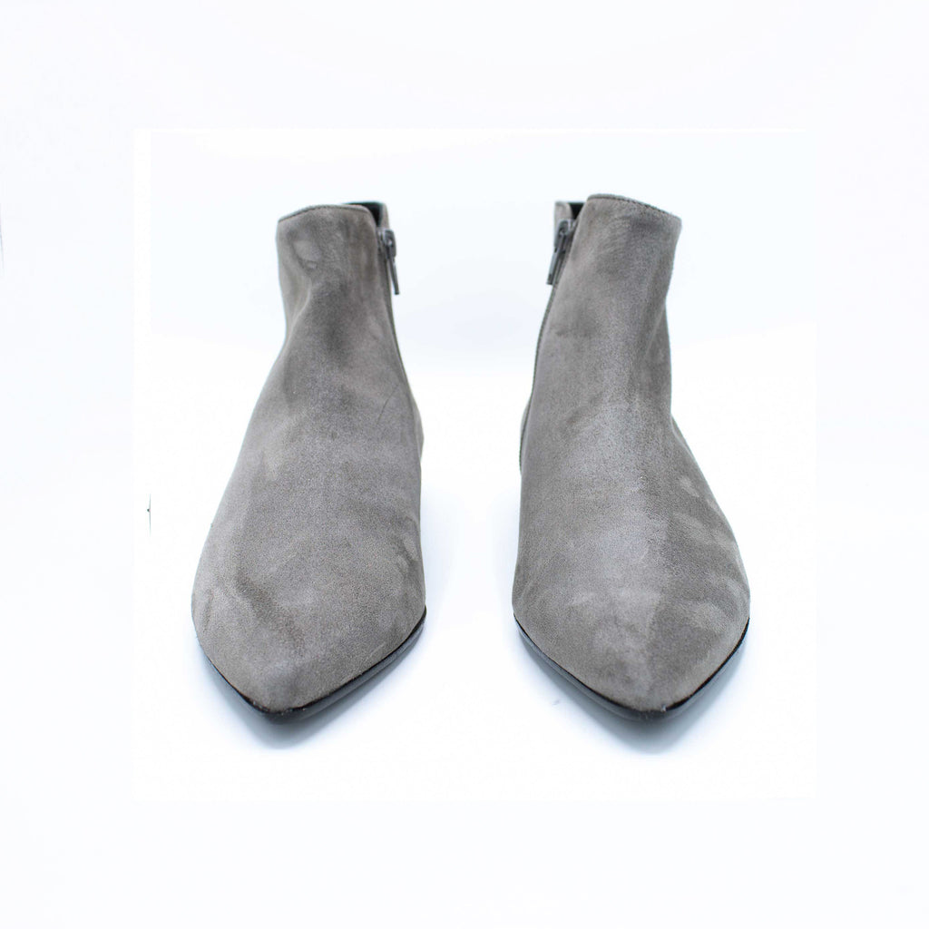 Stivaletto donna in camoscio grigio
