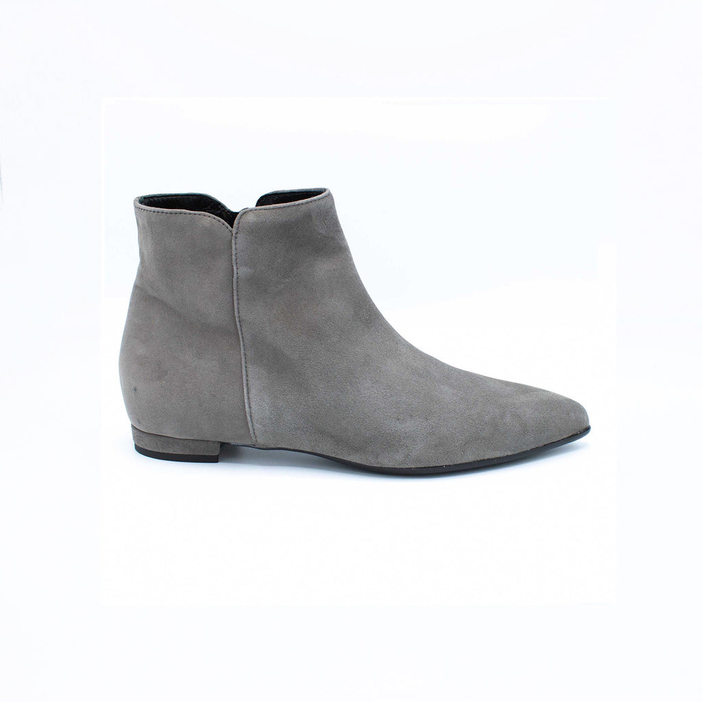 Stivaletto donna in camoscio grigio