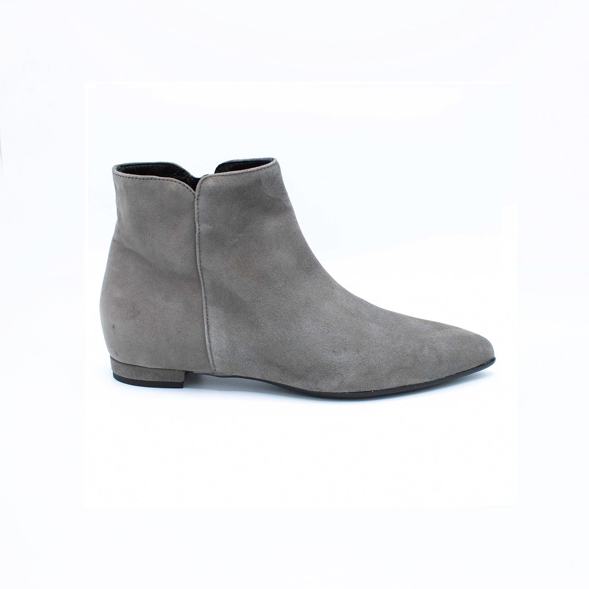 Stivaletto donna in camoscio grigio