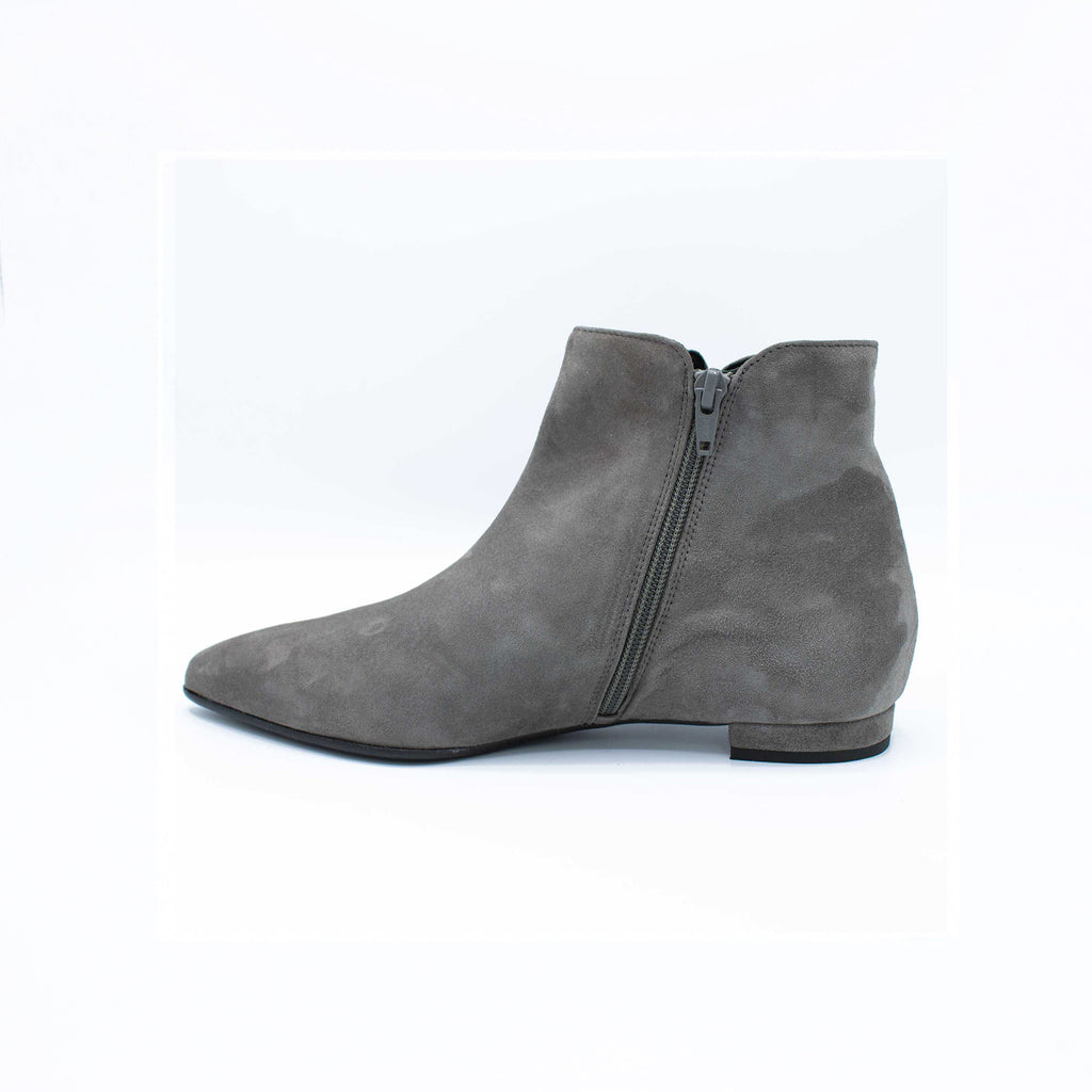 Stivaletto donna in camoscio grigio