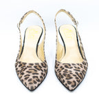 Slingback donna leopardo cipria