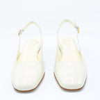 Slingback donna in vernice burro