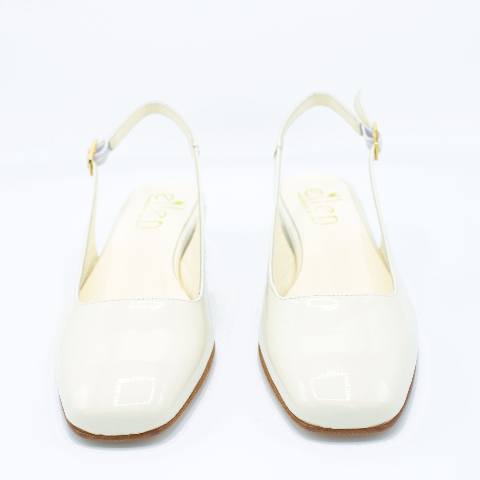 Slingback donna in vernice burro