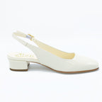 Slingback donna in vernice burro