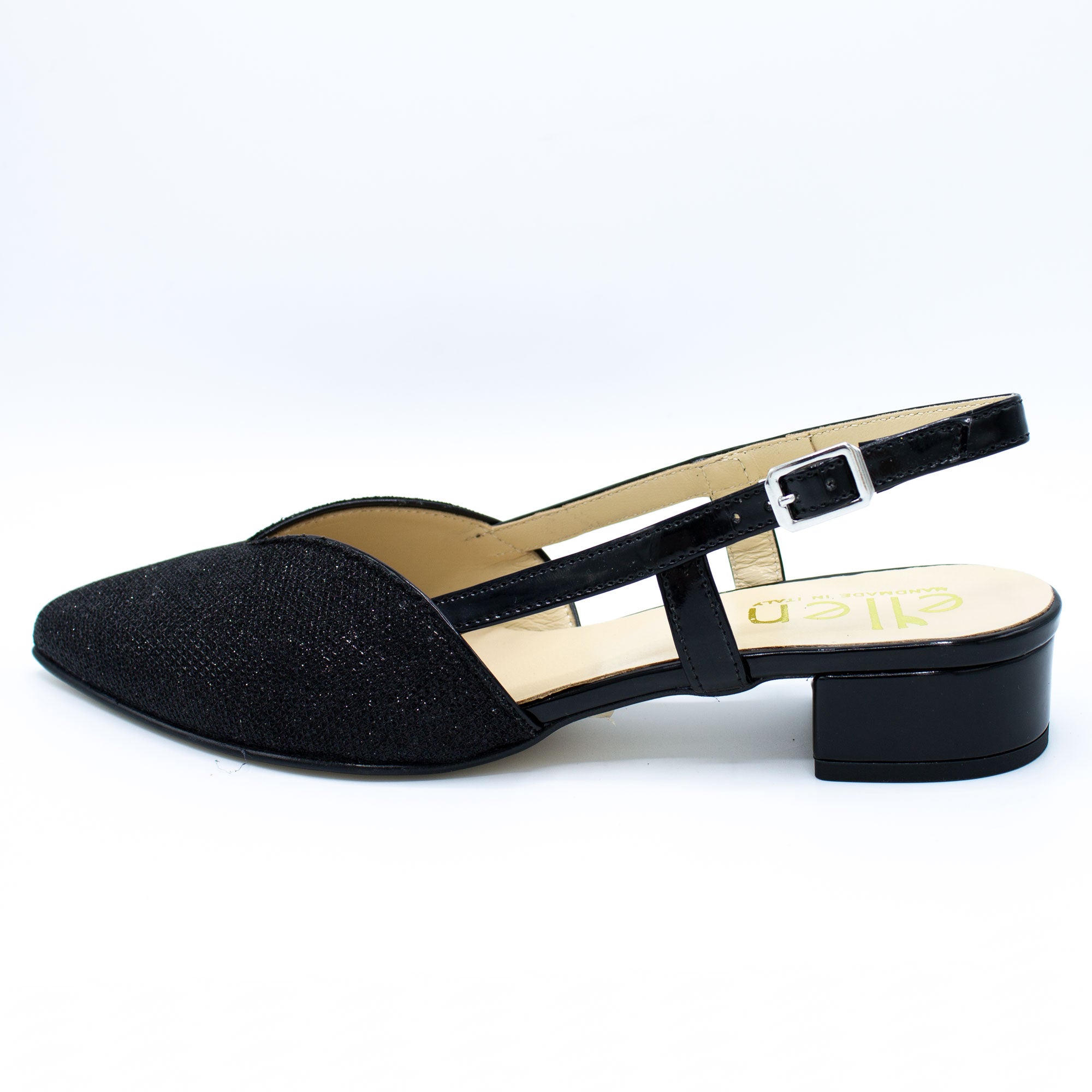 Slingback donna in tessuto brillante