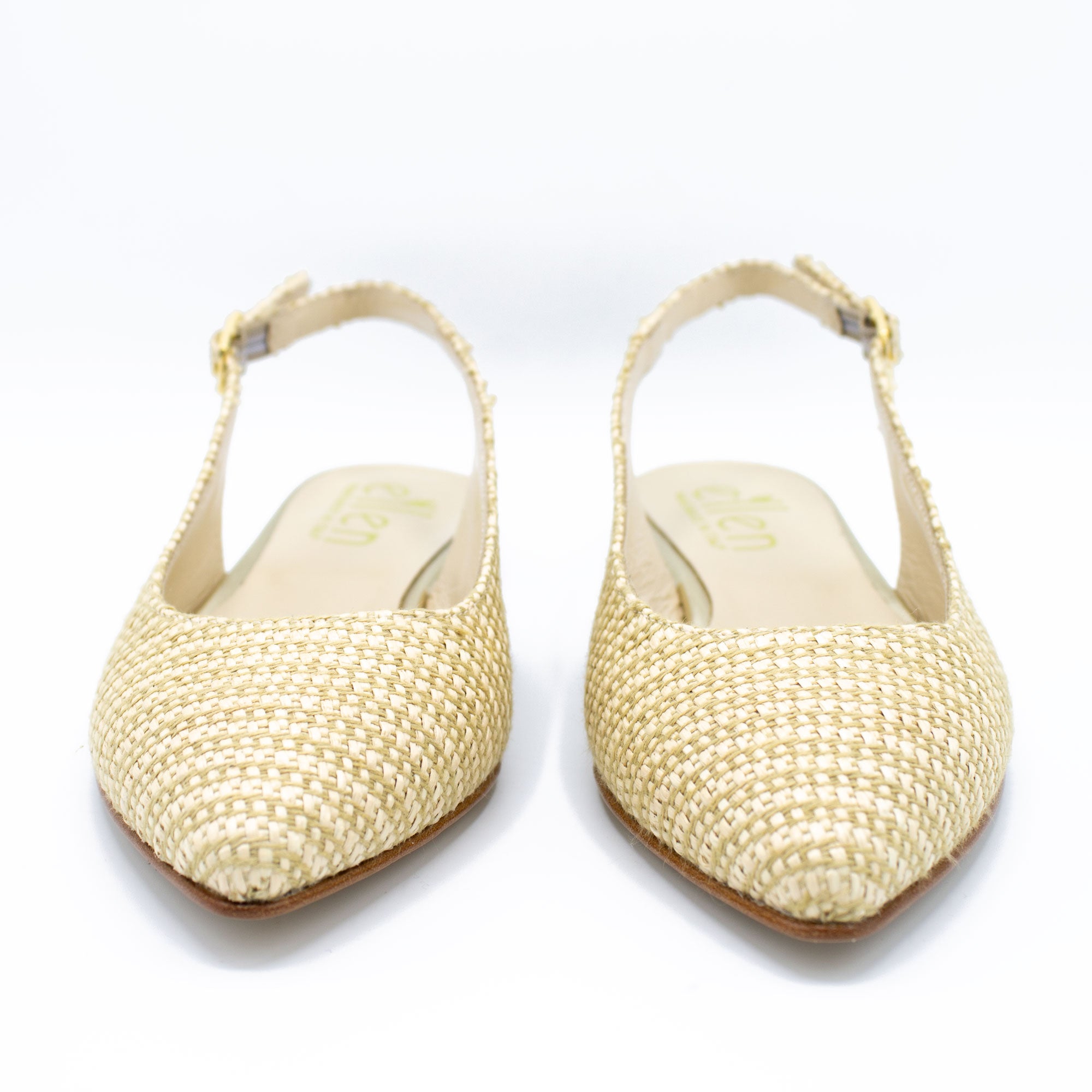 Slingback donna in raffia corda