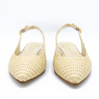 Slingback donna in raffia corda