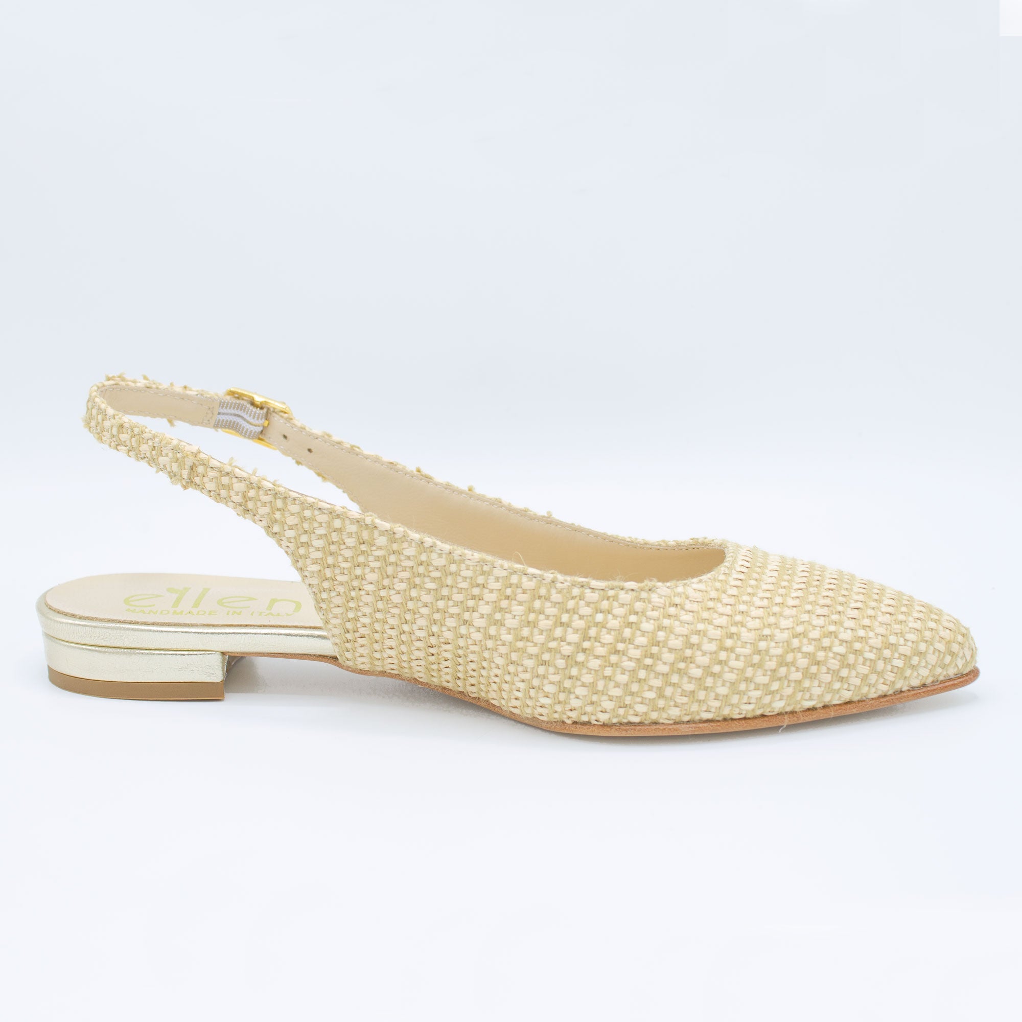 Slingback donna in raffia corda