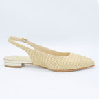 Slingback donna in raffia corda