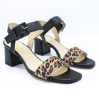 Sandalo donna leopardo e nero